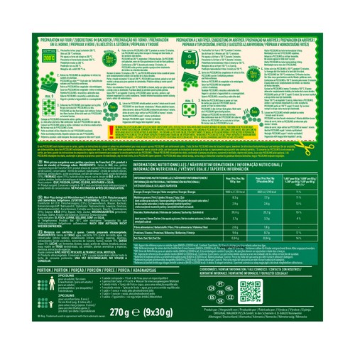 PICCOLINIS de salchichas frankfurt y queso de Buitoni 9 x 30 g.