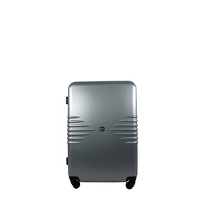 Imagen de Maleta grande rígida de color gris de 70 cm. tipo trolley con 4 ruedas y cierre por código, AIRPORT ALCAMPO.