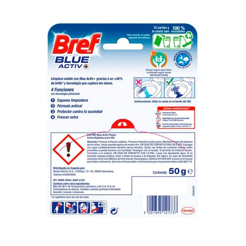BREF Pastillas para WC poder activo floral 2X50g