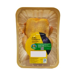 Imagen de ALCAMPO CULTIVAMOS LO BUENO  Pollo campero limpio y entero bandeja.