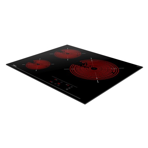 Placa vitrocerámica radiante TEKA TB 6315, potencia 5400W, 3 zonas de cocción, A:60cm.