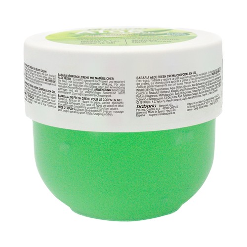 BABARIA Aloe fresh Crema corporal en gel con aloe puro 100% 400 ml.