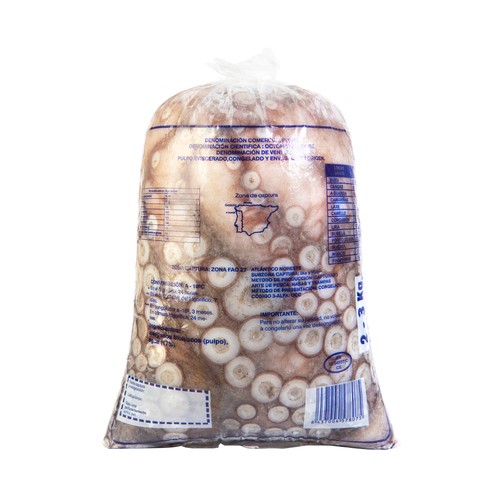 GALLEGO PEREIRA Pulpo crudo y congelado de las Rías gallegas entero 2 a 3 kg (peso aproximado).