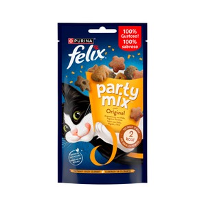 Imagen de FELIX Snacks para gatos a base de pollo, hígado y pavo FELIX PARTY MIX 60 g.