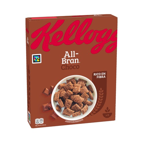 KELLOGG"S All bran choco Cereales de fibra y chocolate  375 g.