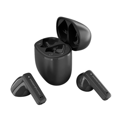 Auriculares Inalámbricos Bluetooth ENERGY SISTEM StreetMusic Black, estuche cargador, hasta 20 horas de autonomía.