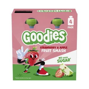 GOODIES Bolsita (pouch) de fruta (fresa y manzana), a partir de 9 meses 4 x 100 g.