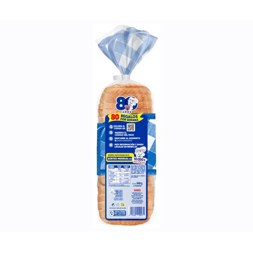 BIMBO Pan de molde con corteza 650 g.