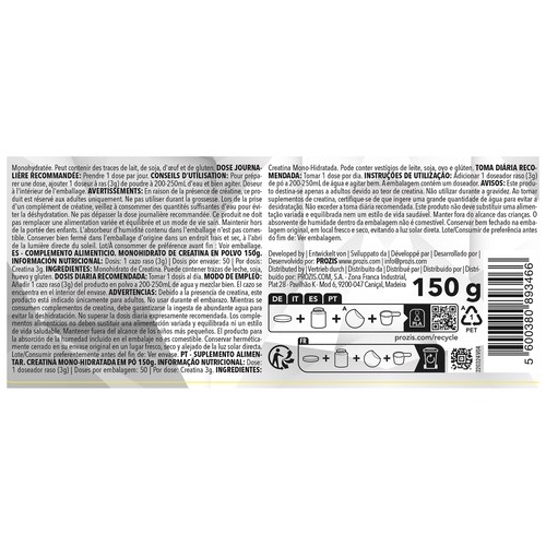 PROZIS Creatina monohidratada 150 g.