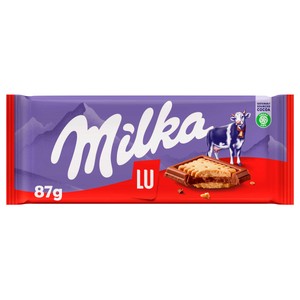 Imagen de MILKA Chocolate con leche y galleta sandwich Lu 87 g.