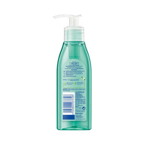 NIVEA Derma skin clear Gel limpiador con ácido Salicílico y Niacinamida, para pieles propensas a las imperfecciones  150 ml.