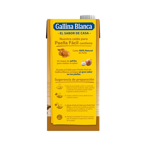 GALLINA BLANCA Caldo para paella mixta 1 l.
