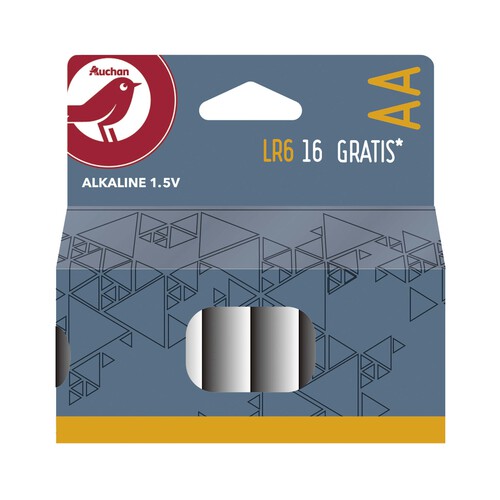 Pack de 16 pilas alcalinas AA, LR06, 1,5V, ENERGIZER.