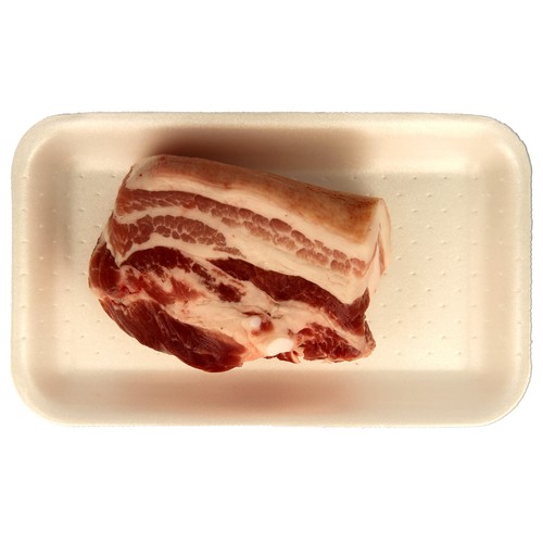 Trozos de panceta fresca