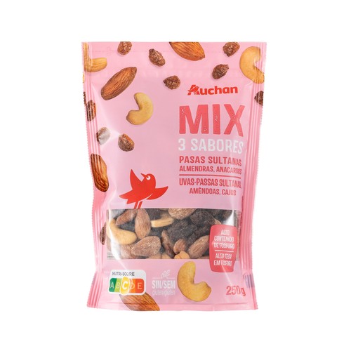 PRODUCTO ALCAMPO Cocktail frutos secos Trío 250 g.