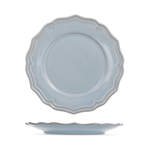 Plato postre 23cm stoneware, modelo Sinfonía azul. H&H
