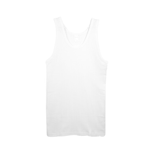 Camiseta interior clásica de tirantes anchos ABANDERADO 300, color blanco, talla XL.