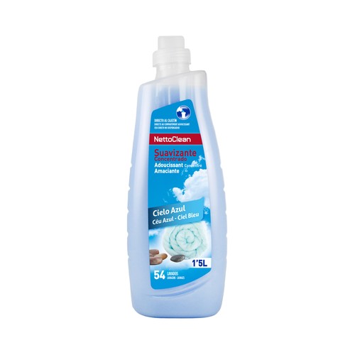Suavizante concentrado con aroma a cielo azul NETTOCLEAN 54 lavados 1.5 l.