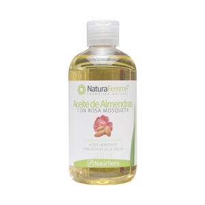 NATURAFEMME Aceite hidratante con aceite de almendras y rosa mosqueta NATURAFEMME 250 ml.