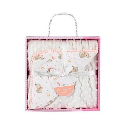 Manta estampada de burbuja elefante, INTERBABY.