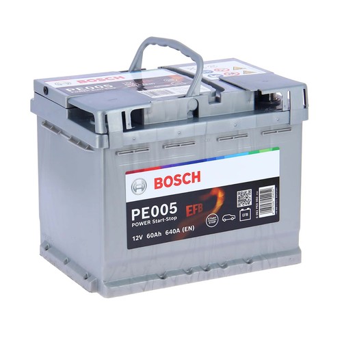 Batería de coche 60Ah, arranque 640A, 12V, BOSCH.