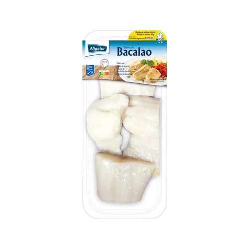 ALIGATOR Filetes de bacalao con piel, al punto de sal 360 g.