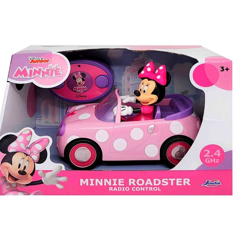 Vehículo Radiocontrol MINNIE Roadster, 19 cm, Con Figura de MINNIE, Incluye Mando, A Partir de 3 Años