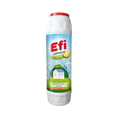 EFI Limpiador en polvo multiusos con cloro activo y aroma a limón 750 g.