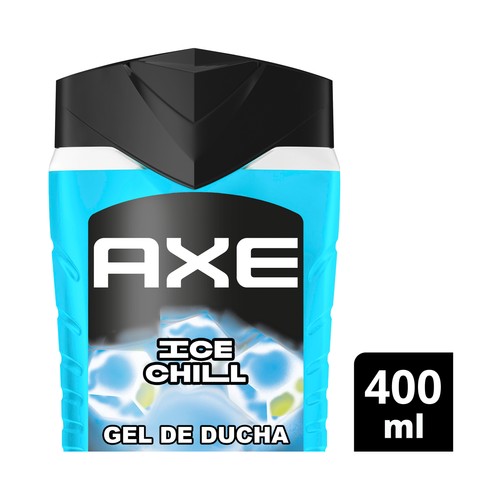 AXE Ice chill Gel para baño o ducha con extracto de limón y menta refrescante 400 ml.