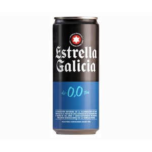 Imagen de ESTRELLA GALICIA Cerveza sin alcohol (0,0% Vol.) lata de 33 cl.