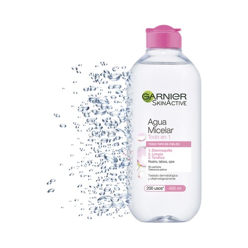 GARNIER Skin acitve Agua micelar todo en uno, para todo tipo de pieles 400 ml.