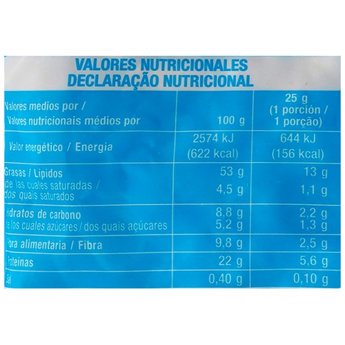 PRODUCTO ALCAMPO Almendras sin piel, fritas y saladas 200 g.