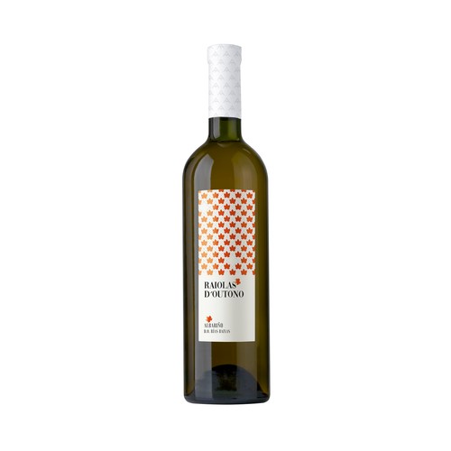 Vino blanco albariño con denominación de origen Rías Baixas RAIOLAS D'OUTONO botella de 75 cl.