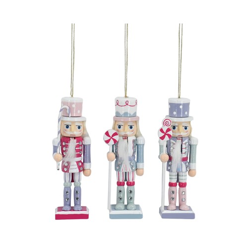 Colgante Cascanueces Resina 14cm col Pastel SC modelos surtidos decoración Navidad, ACTUEL