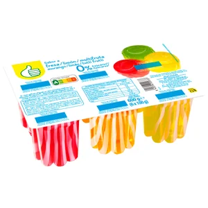 PRODUCTO ECONÓMICO ALCAMPO Gelatina de sabores surtidos sin azúcares añadidos 6x100 g.