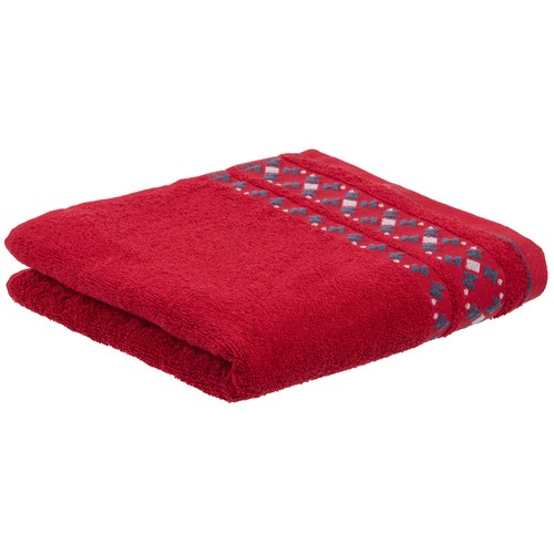 Toalla ducha  70x140cm algodón, jacquard  rojo cardenal 450GSM Mochaccino. ACTUEL