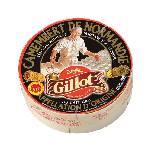 GILLOT Queso camembert de Normandie DOP leche cruda GILLOT NOIR 250 gr.
