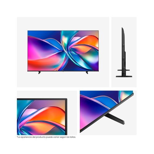 Televisión 127 cm (50") QLED HISENSE 50E7Q, 4K, VIDAA, Smart TV, Dolby Vision, 3 HDMI, 2 USB, Bluetooth, 60Hz.