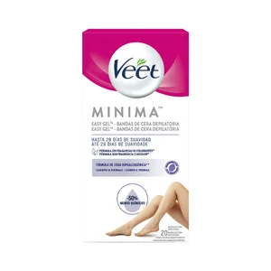VEET Bandas de cera depilatoria para cuerpo y piernas, para todo tipo de pieles VEET Minima 20 uds.