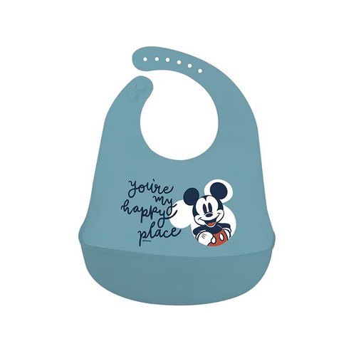 Babero de silicona Mickey Mouse full smile.