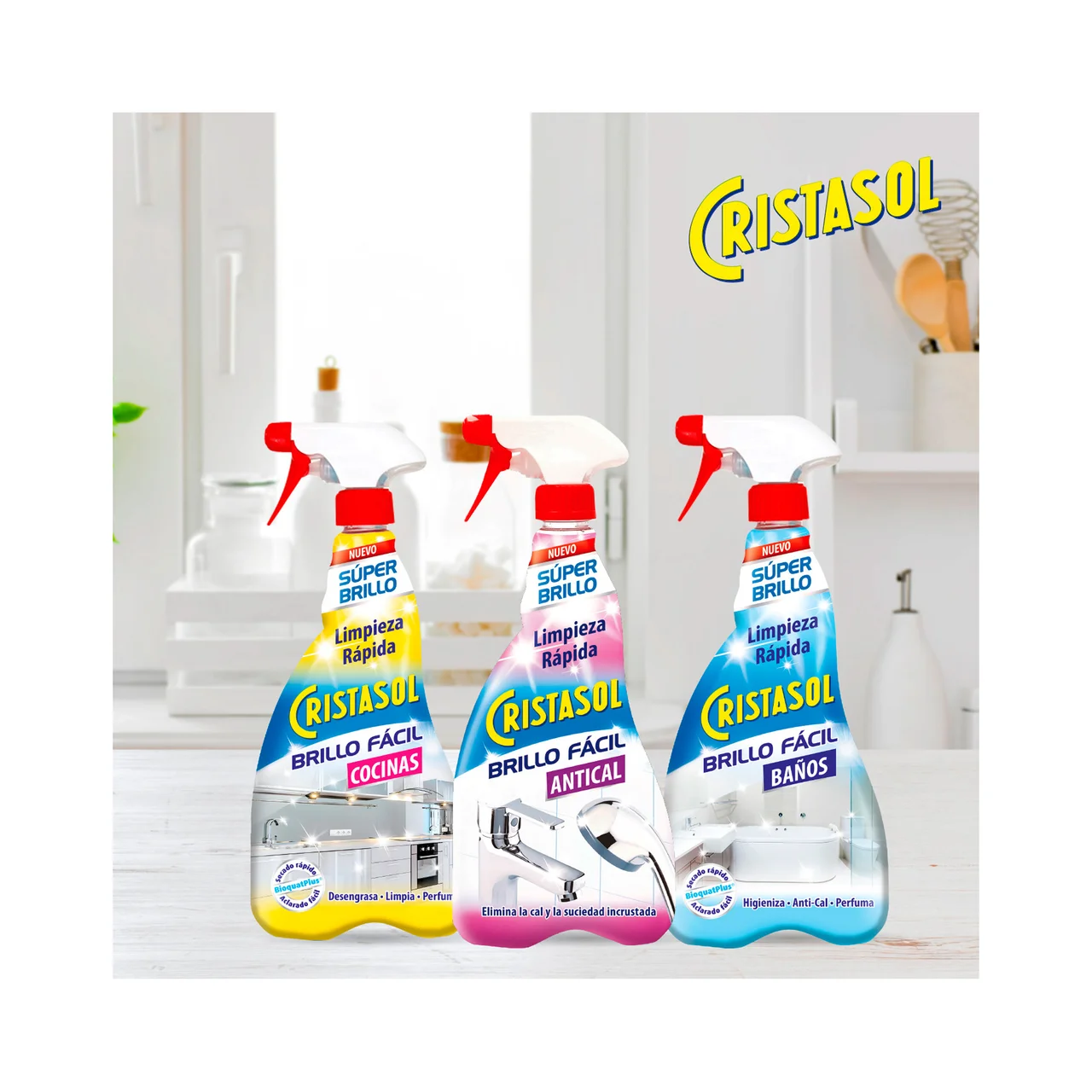 Limpiador cocina brillo fácil 750 ml.