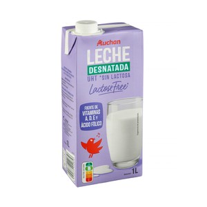 precios Auchan Leche Desnatada De Vaca Sin Lactosa 1 L Producto Alcampo. en Alcampo