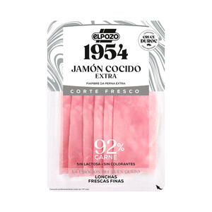 Imagen de EL POZO 1954 Corte fresco Jamón cócido sin colorantes, cortado en finas lonchas 120 g.