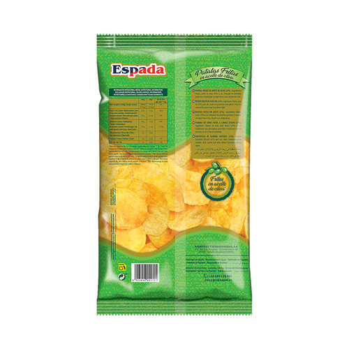 ESPADA Patatas fritas en aceite de oliva ESPADA 170 g.