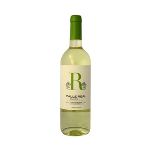 CALLE REAL  Vino blanco con D.O. Valdepeñas CALLE REAL botella de 75 cl.