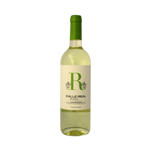 CALLE REAL  Vino blanco con D.O. Valdepeñas botella de 75 cl.