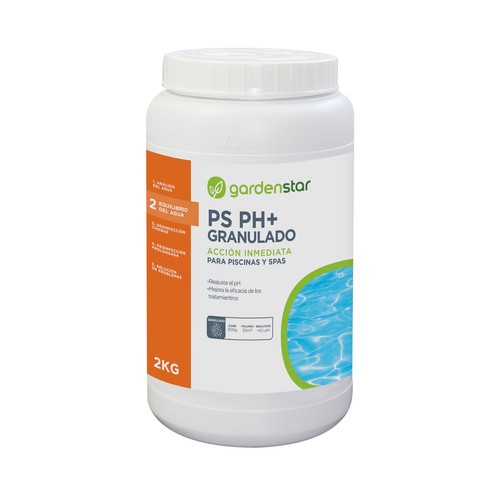 PS +PH granulado 2kg para piscinas y spas. GARDEN STAR