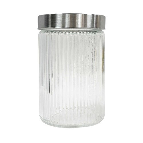 Tarro 1200ml cristal, con tapa metálica. P&P