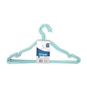 Imagen de Lote 6 Perchas de alambre 39cm, color azul celeste.