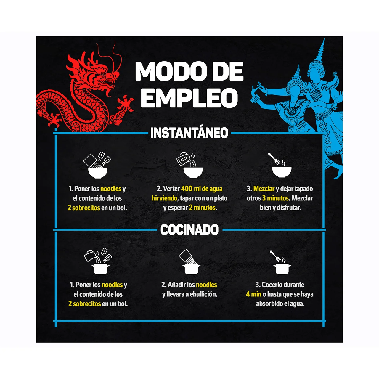Noodles fideos instantáneos saucy sweet&sour 128 gr.